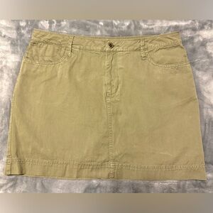 Faded Glory Olive Green Cotton Skort